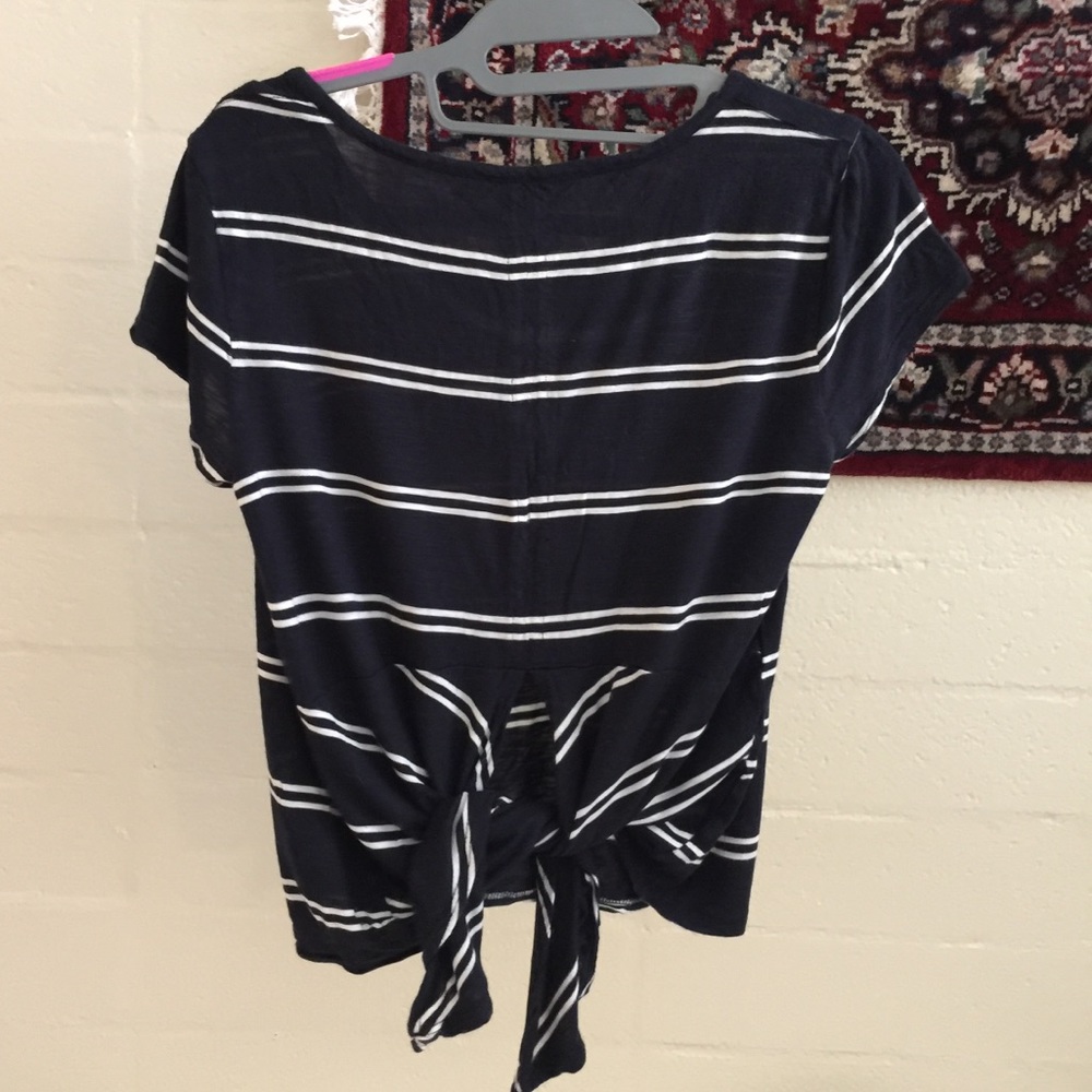 Armani Striped T-shirt with Tie